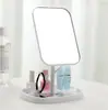 Espelho de Maquiagem de Mesa Giratório, Espelho de Beleza Portátil, Espelho de Vestir para Casa Dormitório, Espelho de Mesa Dobrável