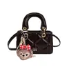 Bolso Cuadrado Pequeño de Rombo Estilo Nuevo, Bolso de Mano Exquisito y Versátil para Mujer, Bolso Tote Pequeño de Lujo Ligero de Gama Alta, Bolso de Hombro Cruzado Individual, Dropshipping