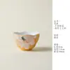 Taza Maestra de Loto Amarillo Brillante y Rosa y Loto Seco Pintada a Mano por Ino Kiyosong, Taza de Té de Cerámica de Alto Valor, Taza Maestra, Juego de Té Kung Fu