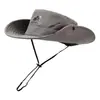 Sombrero de Vaquero Occidental para Hombre, Sombrero de Sol de Verano para Exteriores, Sombrero para Montañismo, Viajes, Pesca, Sombrero de Pescador, Secado Rápido, Transpirable, Sombrero de Protección Solar