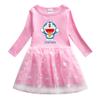 Vestido de manga larga para niña, ropa de otoño 2022, primavera y otoño, nuevo vestido de princesa occidental para niña, vestido de primavera de malla para niña