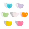 Accesorios para Joyería DIY Colores Gelatina Corazón 3D Colgante de Resina Collar Llavero Encanto Decorativa Venta Caliente Transfronteriza