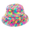 Amazon Temu Sombrero de Pescador de Felpa Nuevo Otoño e Invierno Moda para Mujer Color Versátil Cuadros Piel Sombrero de Pescador
