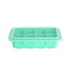 Hielera de Silicona con Caja de Almacenamiento 8 Compartimentos Cuadrada Hielera Presiona Fácil de Desmoldar Molde para Hielo con Tapa Bola de Hielo Redonda de 2 Orificios