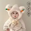 Toucas de Bebê para Outono e Inverno, Cachecóis Unissex para Bebê, Toucas e Polainas para Crianças, Toucas Integradas para Bebê para Aquecimento no Outono e Inverno