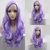 Pelucas para Niñas con Raya en Medio, Cabello Largo Lacio, Cabello Largo Rizado, Ondas Grandes Voluminosas, Estilo Favorecedor para el Rostro, Fibra de Alta Temperatura, Multicolor, Siete Colores