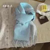 Bufanda nueva de mezcla de lana, bufanda de color liso para mujer para invierno, bufanda tejida cálida de longitud media, calentador de cuello, venta al por mayor para ventas transfronterizas