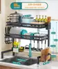 Estante de Almacenamiento para Cocina, Estante para Tazones, Escurridor para Tazones y Palillos, Escurridor de Platos, Caja de Almacenamiento con Escurridor para Tazones, Sobre el Fregadero