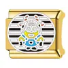 Animales del Zodiaco Doce Acero Inoxidable Chapado en Oro de 18K Dibujos Animados Italianos Módulo Minion DIY Accesorios para Pulsera