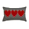 Fundas de Almohada Personalizadas para el Día de San Valentín Transfronterizas, Decoración de Atmósfera Festiva, Fundas de Cojín para Sofá del Hogar, Fundas de Cojín en Forma de Corazón para Dormitorio