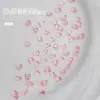 Joia de unha com amor transparente de celebridade da internet, coração de resina para unhas de menina, formato plano, diamante para unha, diamante atacado