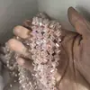 Miçangas de vidro para cubos de açúcar com furo diagonal de 8 mm para correntes de celular de cristal artesanais DIY, acessórios de pulseira simples e estilosos atacado