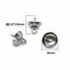 Venta al por mayor de soportes para colgantes de acero inoxidable, soportes para perlas, soportes para cuencos con forma de ojo de oveja roscado, soportes para tapas de cuentas, soportes para cubrir cuentas, accesorios de joyería DIY.