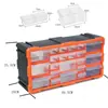 Caja de Herramientas Portátil de Doble Capa Engrosada de Grado Industrial, Caja de Almacenamiento de Piezas de Ferretería, Gabinete de Cajones de Plástico Duradero y Resistente a Caídas Venta de Liquidación