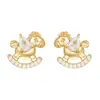 2026 Nuevo Exquisito Diseño de Caballo Pequeño Adecuado para Auriculares Freeclip, Accesorios de Clip para Oreja Bluetooth Incrustados con Diamantes, Diseño Original de Nicho