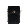 Bolsa de Pelúcia Transfronteiriça Tendência Nicho para Mulheres, Nova Bolsa de Celular Peluda de Alta Qualidade para Inverno, Bolsa Versátil de Ombro Transversal
