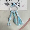 Colgante Original de Bolso de Cerámica Hecho a Mano de Yuan Xiaohong, Adorno de Borla Tejida con Cuerda de Jingdezhen, Accesorio de Bolso Artístico de Nicho