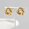 Pendientes Metálicos Retro de Alto Gama Personalizados de Nuevo Estilo Europeo y Americano Pendientes Geométricos de Círculo Irregular para Mujer Venta al por Mayor