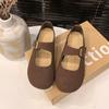 Sapatos Femininos Birkenstock 2025 Primavera Novo Estilo Japonês Sapatilhas Fofas Versáteis Rasas Macias Retrô Mary Jane
