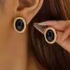 Joia Transfronteiriça Europeia e Americana, Colar Geométrico Oval Medieval Estilo Vintage, Corrente de Clavícula de Moda Francesa de Nicho para Mulheres