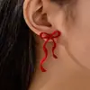Pendientes Festivos Rojos de Año Nuevo Transfronterizos con Mariposas y Clavos Dorados, Accesorios para Orejas Dulces de Alta Gama para Fiestas