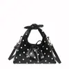 Bolsa Feminina de Bolinhas, Bolsa de Ombro de Grande Capacidade, Bolsa de Mão Personalizada Outono e Inverno com Laço, Bolsa de Axila, Bolsa de Bolinhas, Lote Pequeno