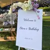 Banquete de bebé cumpleaños compromiso letrero de bienvenida letrero de bienvenida para abrir la puerta celebración de boda diseño fondo tablero de KT