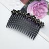Peine de Pelo con Perlas de Trébol de Cuatro Hojas Mismo Tono Agitar Tarjeta Peine para Flequillo Cabello Roto Peine Artefacto de Peinado Cabeza Sombrero