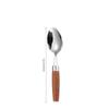 Juego de Vajilla de Acero Inoxidable 304 para el Hogar Japonés Simple Mango de Madera Cuchillo, Tenedor y Cuchara para Comida Occidental Juego de Cuatro Piezas Cuchara de Postre