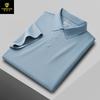Camisa Polo de Manga Corta para Hombre de Verano, Top Polo de Waffle de Alta Gama Sin Costuras, Calidad de Exportación