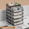 Organizador de Arquivos de Mesa de Escritório Prateleira de Armazenamento Classificação por Assunto Mesa de Estudante Livros Suporte Vertical de Livros Multicamadas