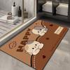 Felpudo Antideslizante Absorbente de Agua de Caucho Natural Fu Jun Gui an Absorbe Agua al Instante para Cocina, Baño y Alfombra de Habitación