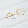 Anel Suporte para Contas com Furo Meio Aberto Banhado a Ouro 14K Preserva Cor Zircônio Anel Aberto DIY Artesanal Pérola Adesiva Acessórios de Anel Artesanais