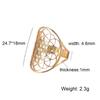 Anillo Popular Transfronterizo de Amazon con Forma de Flor Hueca, Anillo Creativo Europeo y Americano Moderno y Versátil, Anillo de Joyería