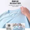 Camiseta de Manga Corta 100% Algodón 280g Colección 2025 Hombro Caído Corte Holgado Unisex Cuello Redondo Manga Media Hilo Doble 32s Transfronteriza Tallas Grandes
