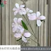 3 Cabeças, 5 Cabeças de Lírios de Fogo, Orquídeas, Flores Artificiais de Fundo para Área de Recepção de Salão de Banquetes, Flores Guia de Palco, Flores de Seda