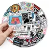 50 pegatinas de tecnología de ultrasonido con frases en inglés, texto personalizado para uso transfronterizo, pegatinas decorativas impermeables de ultrasonido