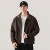 Jaqueta de trabalho estilo retro americano com gola alta para homens, novo modelo de outono 2026, casaco Harrington casual solto, moderno