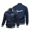 Chaqueta de Manga Larga con Cuello Alto y Cremallera Estilo Americano Talla Grande, Chaqueta Bomber de Béisbol, Corte Holgado para Hombre