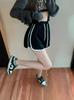 Pantalones cortos deportivos de verano para mujer para correr, holgados, de pierna ancha, de tres piezas, para casa, pantalones de pijama, pantalones de yoga, anti-luz 1