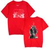 Camiseta de Verano para Pareja de Algodón Puro de Manga Corta con Hombro Caído Estilo Espada Berserk Legendario Casual Más Holgada Estilo Coreano a la Moda