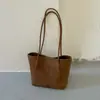 Bolso de Mujer con Patrón Tejido 2026 Nuevo de Moda Otoño Vintage Bolso Tote para el Trabajo Bolso de Hombro de Gran Capacidad Bolso Cubo