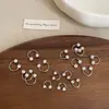 Tachuela de Perno para Oreja Doble Cara de Plata Pura S999 Super Brillante con Herradura Llena de Diamantes para Mujer, Lujo Ligero, Sensación de Alta Gama, Versátil, Amigable con los Oídos