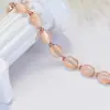 Pulsera Geométrica de Piedra Ojo de Gato de Lujo Ligero para Mujer, Joyería de Moda Versátil de Alto Nivel en Oro Rosa y Dorado, Accesorio Popular para la Mano