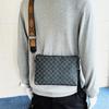 Bolso de hombro informal versátil de gran capacidad para hombre, bandolera de moda urbana, bolso a cuadros para teléfono móvil, novedad de 2023