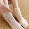 Calcetines de encaje para mujer, primavera y verano, finos, estilo japonés, bonitos, de malla transpirable, calcetines de moda, calcetines náuticos de encaje.