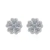 Pendientes de Diamante Simulados para Transmisión en Vivo para Mujeres Ins Corazón Aguja de Plata de Ley S925 Microincrustados Seis Garras Diamante de Alto Carbono Pendientes Pendientes