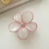 Clip de Plástico Color Gelatina Dulce Flor Pinza para el Cabello con Textura Pinza de Flor de Cinco Pétalos Accesorios para el Cabello Nuevo Pinza para el Cabello Tocado