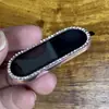 Adecuado para Película de Cámara de Teléfono Móvil Samsung A57, Vidrio Ovalado Integrado de Metal Ojo de Águila con Puntos de Diamante, Película de Lente A37 de Cobertura Total