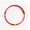 Pulsera de Oro Puro 999 con Cuentas de la Suerte, Hilo Rojo para el Año de Nacimiento, Mes Completo del Bebé, Adulto, Ceremonia de Apertura, Joyería de Oro, Regalo Casual